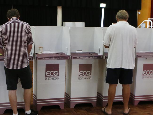 Gold Coast residents voting in the QLD State election.   Picture: JERAD WILLIAMS