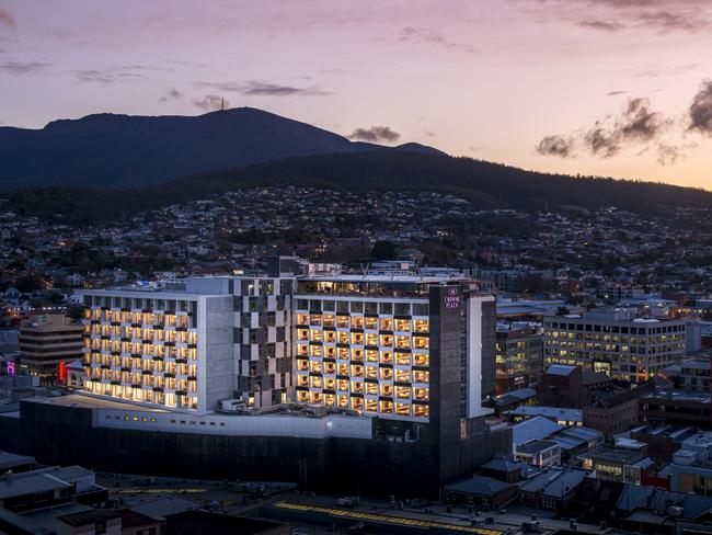 Crowne Plaza at night. For TasWeekend travel story. Picture: Francois Fourie