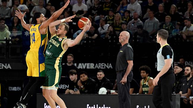 Joe Ingles also wants to be in Paris. Picture: William West / AFP