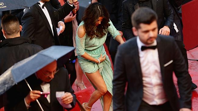 A sky-high split, a drizzly day and an absent pair of knickers spelled disaster for Eva Longoria at Cannes.