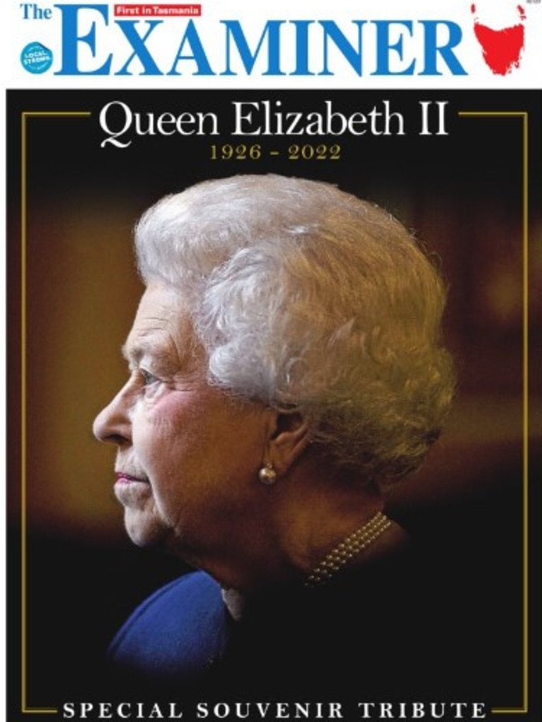 Australian newspaper front pages commemorate the passing of the Queen.