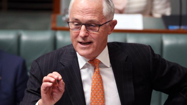 Malcolm Turnbull in question time yesterday. Picture: Gary Ramage