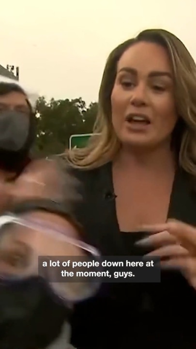 Sunrise reporter mobbed by protesters live on air