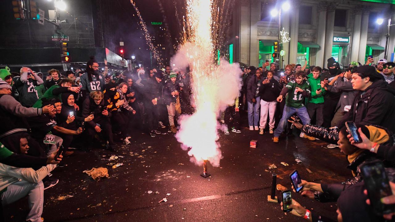 Fireworks were going off all over the place as the celebrations got underway. Matthew Hatcher/Getty Images/AFP