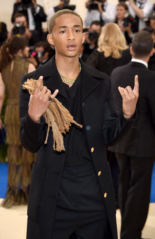Jaden Smith attends the “Rei Kawakubo/Comme des Garcons: Art Of The In-Between” Costume Institute Gala at Metropolitan Museum of Art on May 1, 2017 in New York City. Picture: AFP