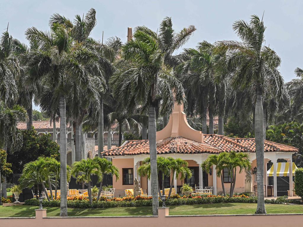 Former US President Donald Trump's residence in Mar-A-Lago, Palm Beach, Florida on August 9, 2022. Picture: Giorgio Viera / AFP.