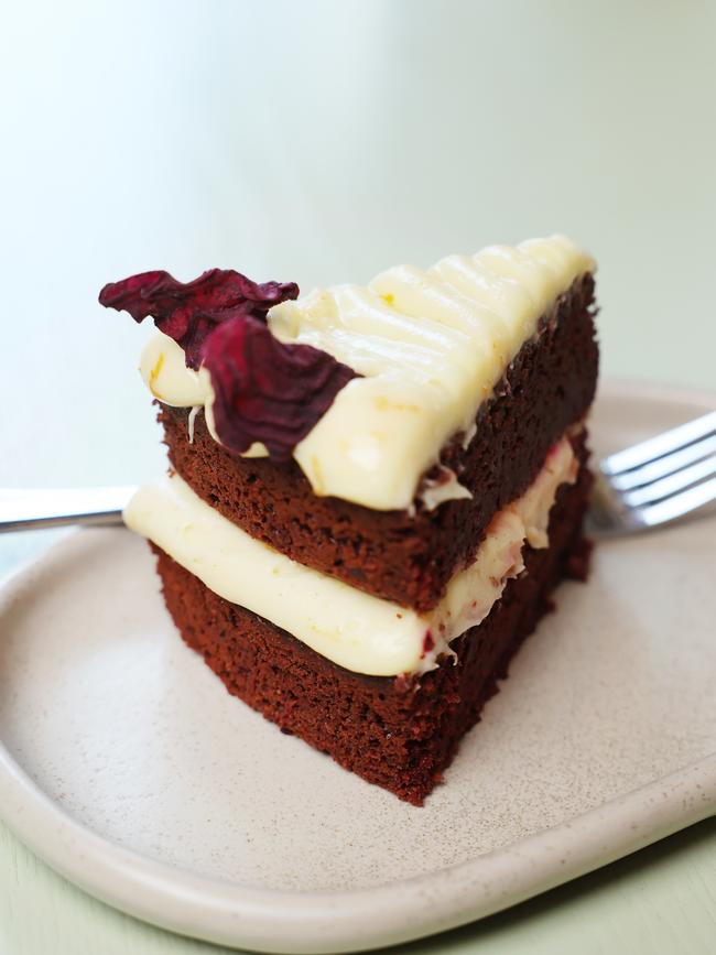 Red Velvet Cake at SOL Bread and Wine in North Sydney. Picture: Rohan Kelly