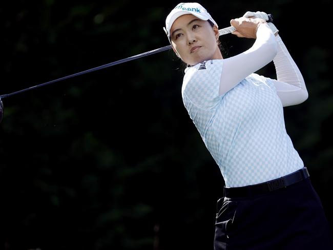 Australian MinJee Lee drives at 18 at the Victoria Golf Club. Picture: Michael Klein