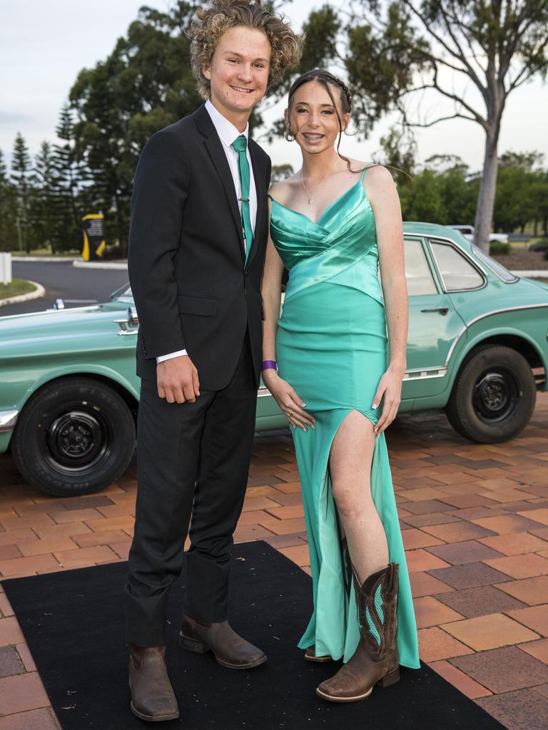 Joe Anderson partners Kealsie McGregor to her Wilsonton State High School formal at USQ, Wednesday, November 18, 2020. Picture: Kevin Farmer