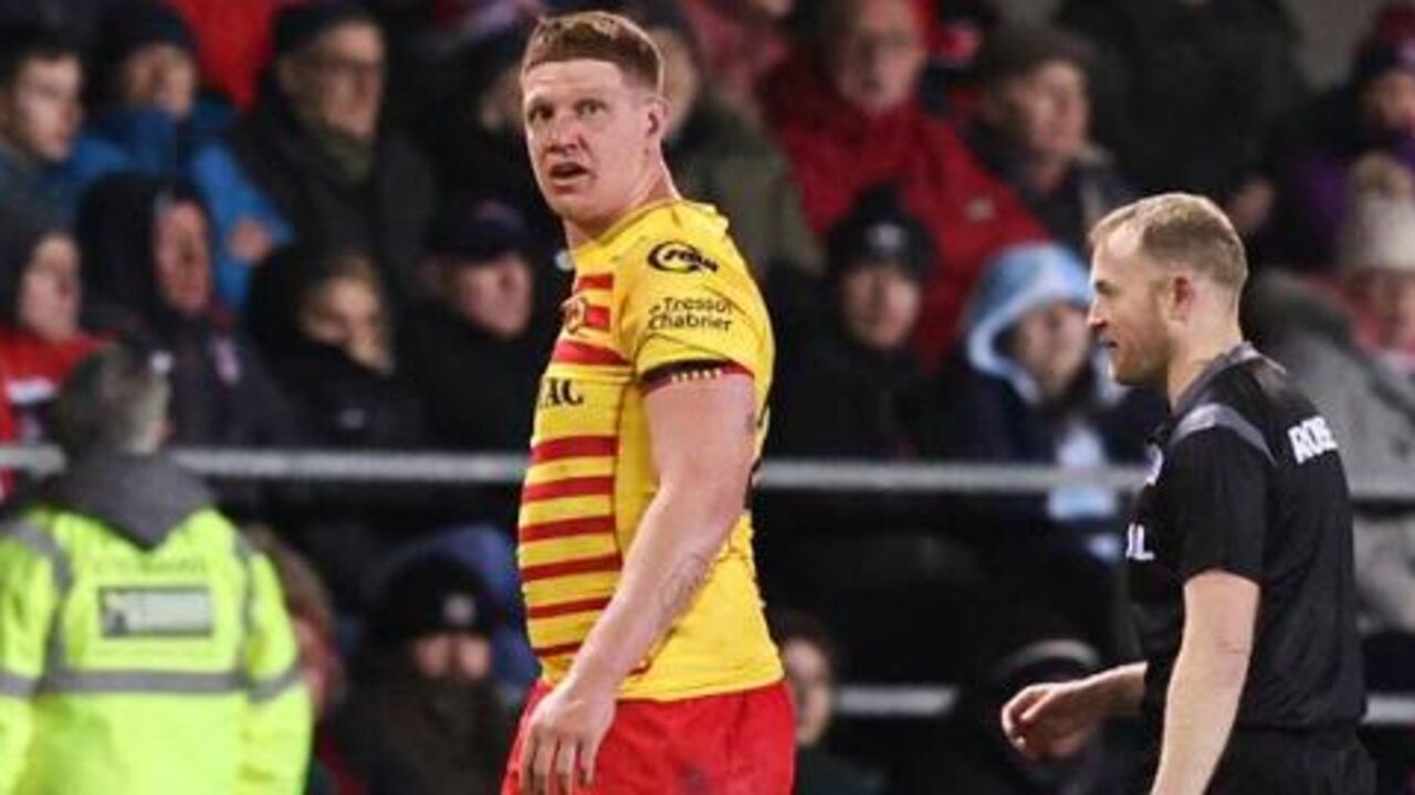 Catalans prop Dylan Napa was sent off in his first game for the club. Picture: Sky Sports