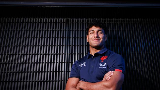 Daily Telegraph. 11, September, 2023. Siua Wong at the Sydney Roosters training session at Allianz Stadium, today. Picture: Justin Lloyd.