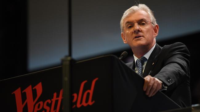 Steven Lowy at the Westfield AGM on Thursday. Picture: AAP