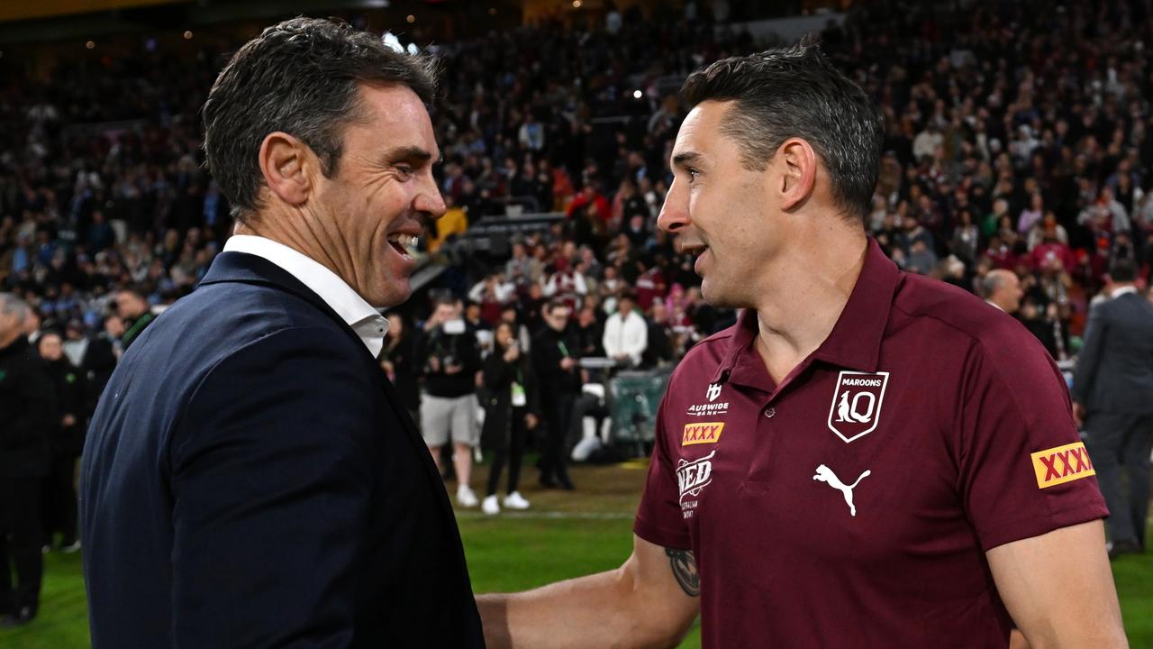 Origin coaches Brad Fittler and Billy Slater have knocked back the chance to become national selectors. Picture: Bradley Kanaris/Getty Images