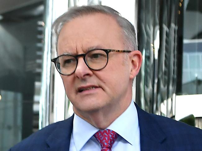 BRISBANE, AUSTRALIA - NewsWire Photos April 28, 2023:  Prime Minister of Australia Anthony Albanese leaves the National Cabinet in Brisbane.Picture: NCA NewsWire / John Gass