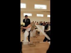 Father of the bride steps on daughter's veil