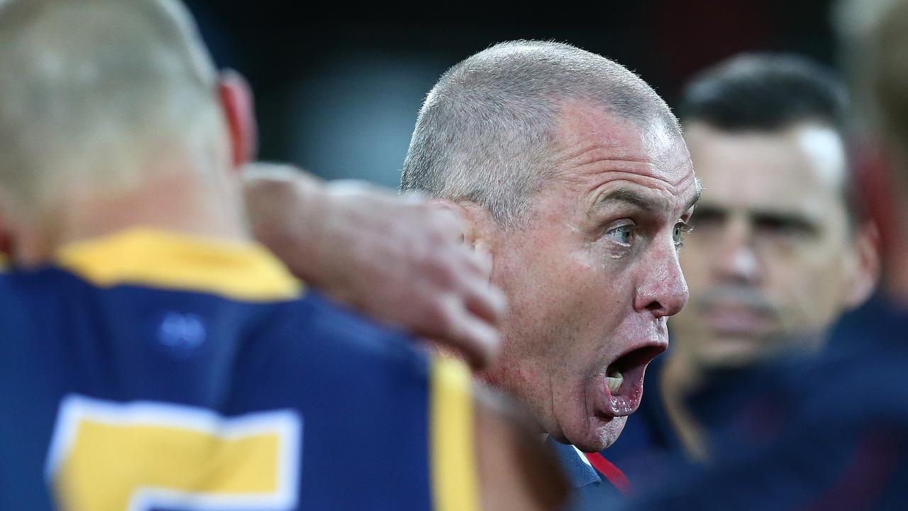 Adelaide Crows v Hawthorn at Adelaide Oval. Phil Walsh at 3 quarter time. Photo Sarah Reed.