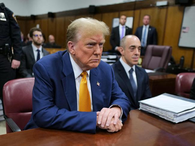 Former US president Donald Trump is accused of falsifying business records to reimburse his lawyer, Michael Cohen, for hush money paid to porn star Stormy Daniels days ahead of the 2016 election against Hillary Clinton. Picture: AFP