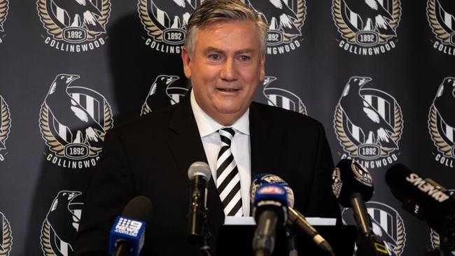 Eddie McGuire resigned as Collingwood president on the eve of the 2021 season. Picture: Getty Images