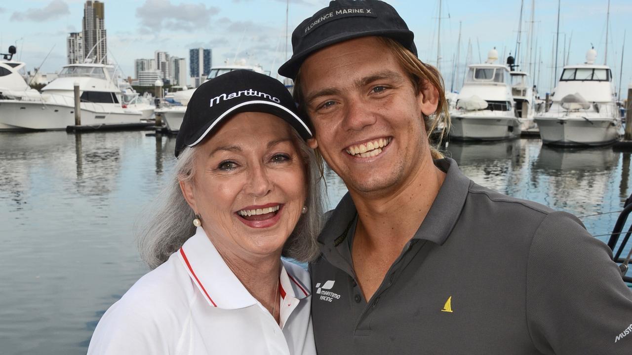 Cath d’Almeida and Matthew Levings at Maritimo 11 farewell party at Southport Yacht Club, Main Beach. Pic: Regina King