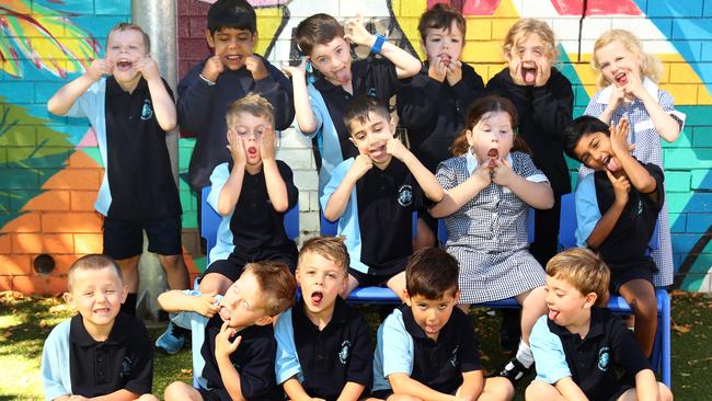 Newtown Primary School 2025 Preps front Davis Wadhams, Cillian Yell, Mason Matthews, Sid Knight, Henley McLachlan. Middle Zak Matthews, Mohammad Yasin Rezaei, Eadie Hedger, Shreyan Bobbi. Back River Welk, Dyaush Talsani, Oli Warren Le Noble, Fletcher Morris, Thatcher Trenery, Frankie Wilkins - Scouller