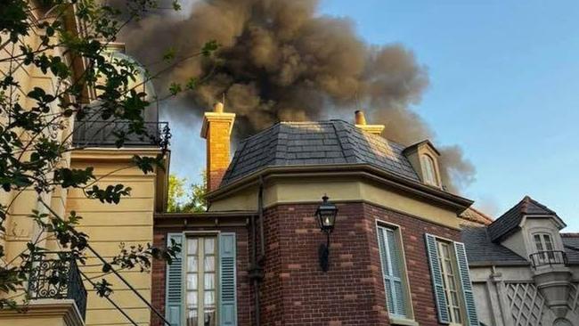 A large fire has broken out at the EPCOT theme park at Walt Disney World in Orlando, Florida. Picture: Facebook