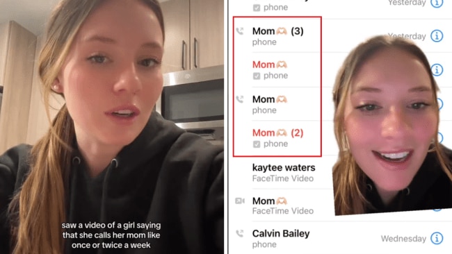 TikToker admits she calls her mum 11 times a day. Source: TikTok