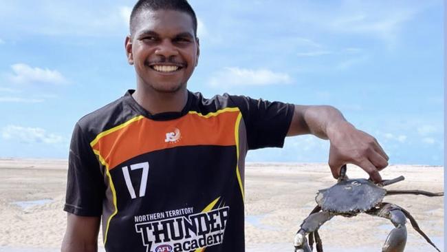 Maurice Rioli Jr pictured on the Tiwi Islands. Picture: Instagram