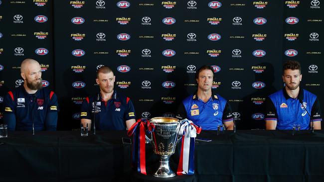 There can only be one winner. (Photo by Michael Willson/AFL Photos via Getty Images)