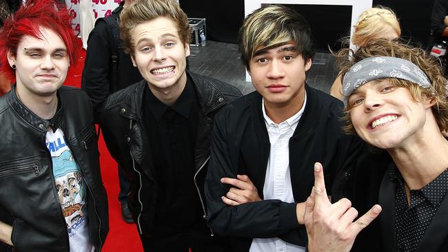 5 Seconds of Summer hit the red carpet at the 2014 ARIA Awards. Picture: Bradley Hunter