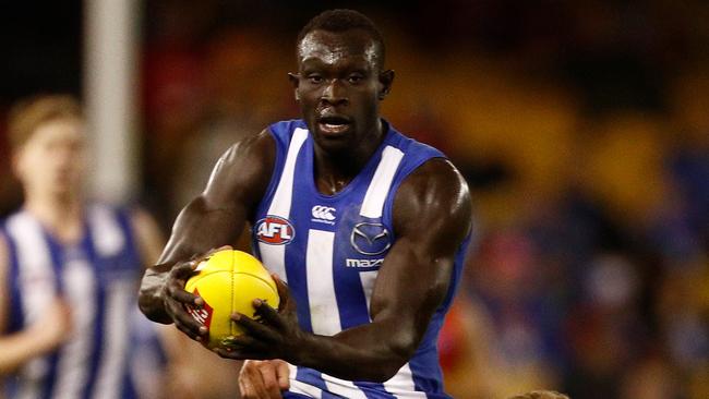 Majak Daw in action for North Melbourne.