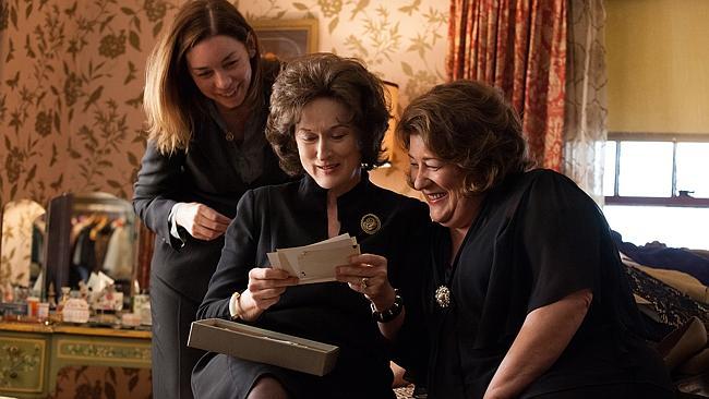 Julianne Nicholson, Meryl Streep and Margo Martindale in one of the lighter moments in August: Osage County.