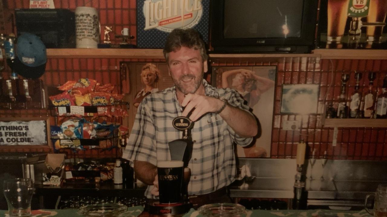 Ian Jones behind the bar at the Oxford Hotel in Rockhampton's CBD.