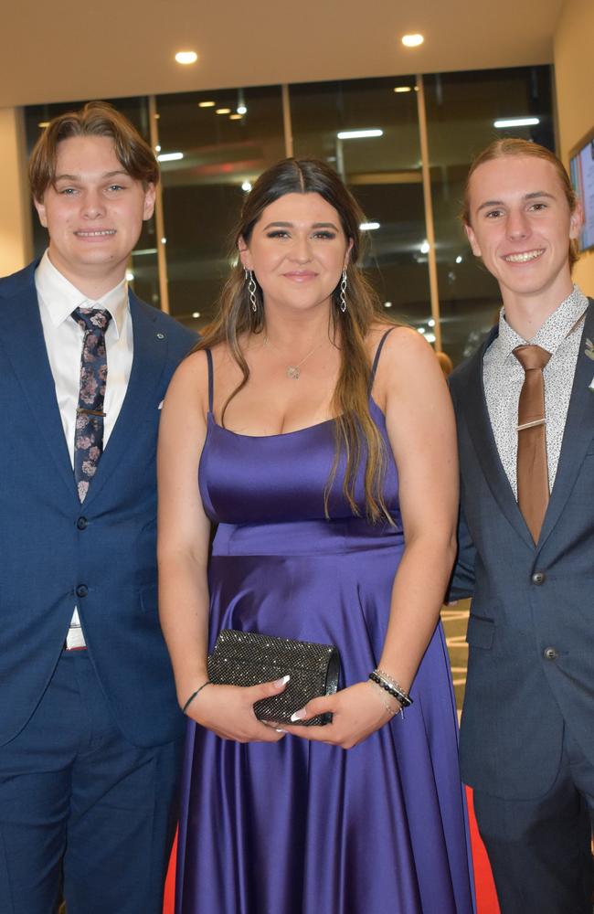 Hayley, Ethan and Aiden at the 2022 Maroochydore State High formal.