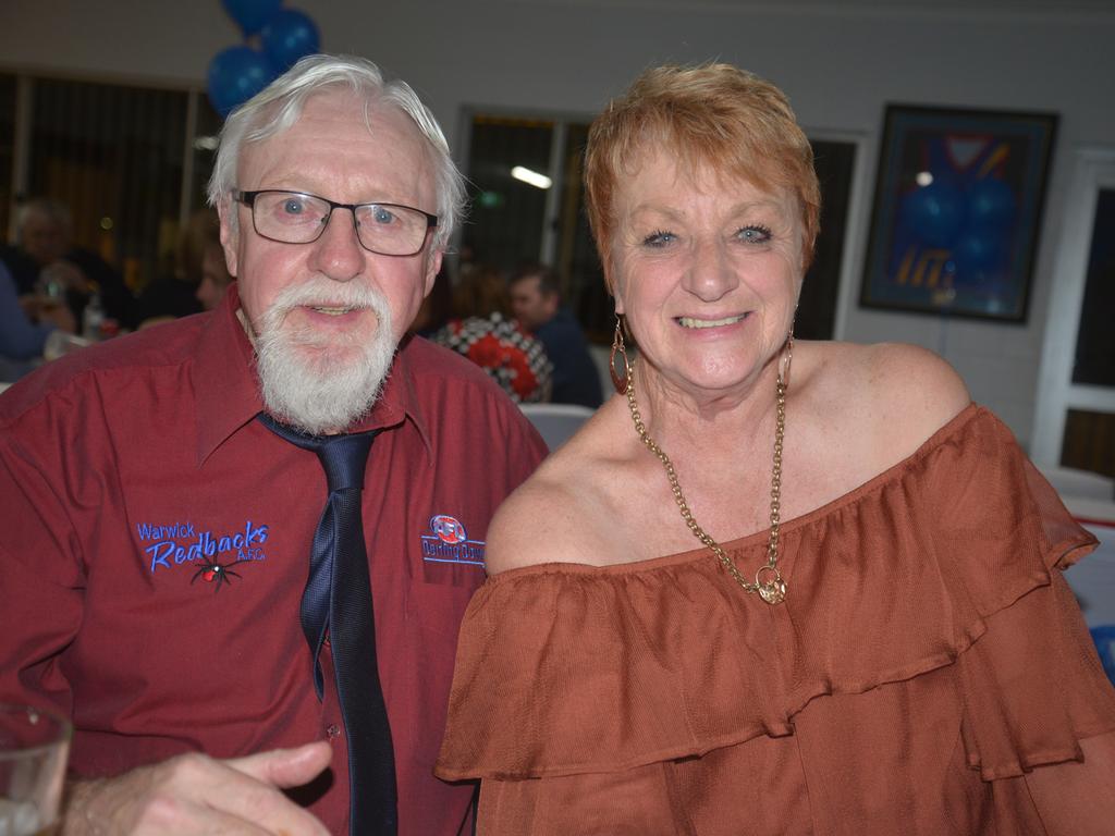 Colin and Cheryl Pope at the Warwick Redbacks trophy night. (Photo: File)