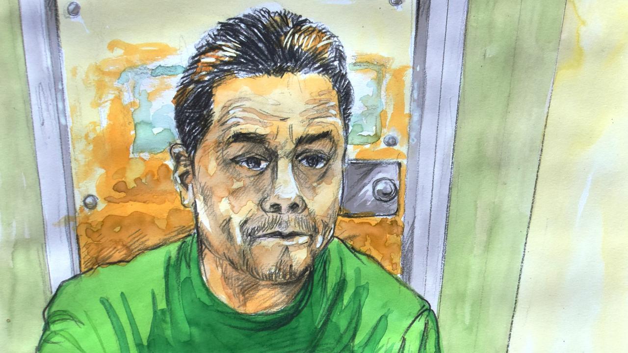 A court sketch artist captured Hayne in the final moments before he was jailed.Picture: NCA NewsWire / Vincent de Gouw