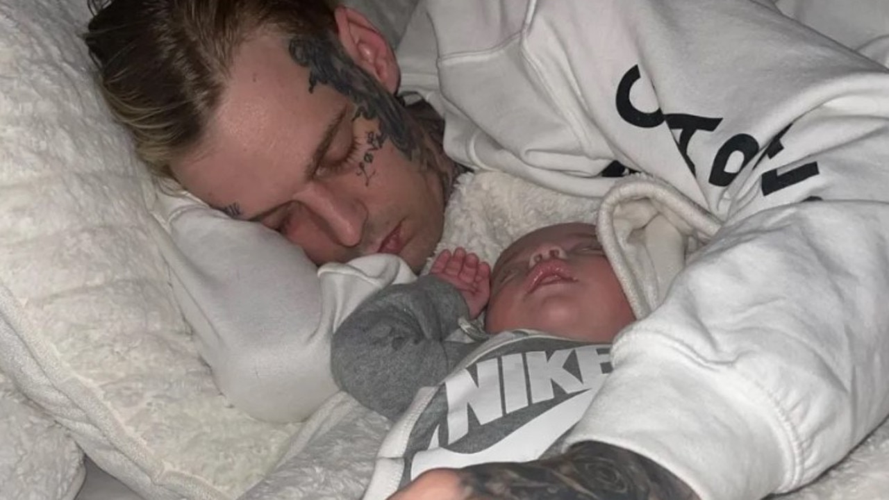 Aaron Carter and son Prince, 11 months old. Picture: Instagram / @Aaroncarter