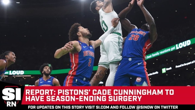 Pistons' Cade Cunningham has season-ending shin surgery
