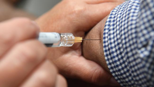 A man has a flu jab. Picture: Stock/ Sam Mooy.