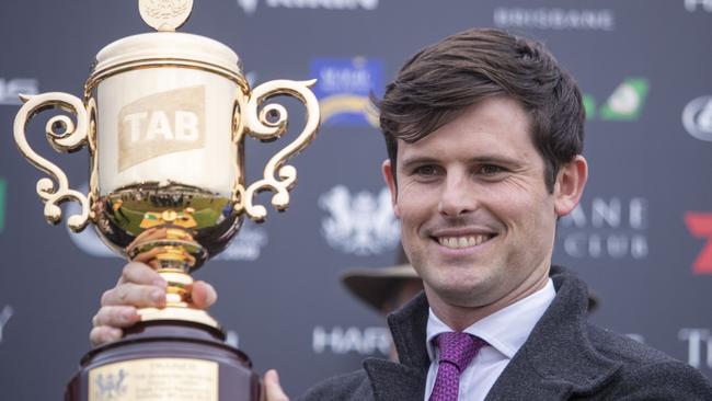 Trainer James Cummings added the Stradbroke Handicap to his trophy cabinet. Picture: AAP