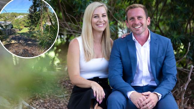 Sunshine Coast real estate agent Kelly Rowling (pictured with husband Dan Rowling) is suing her former business partners after a proposed unit development at Palmwoods failed.