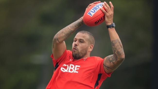 Lance Franklin has been in training since December. Picture: Getty Images