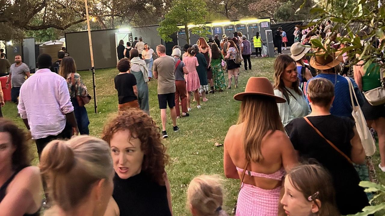 Toilet queues for WOMADelaide festival in Adelaide. Picture: Supplied.