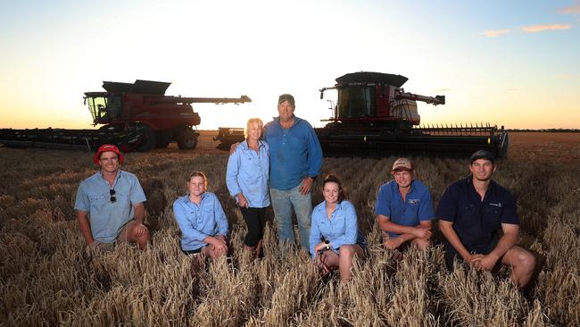 Sheahan family (from left) Toby, Georgia, Tessa, Dianne, Richard, Jordan and Brent. Picture: Yuri Kouzmin