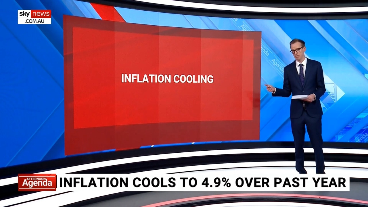 Inflation cools to 4.9 per cent over past year