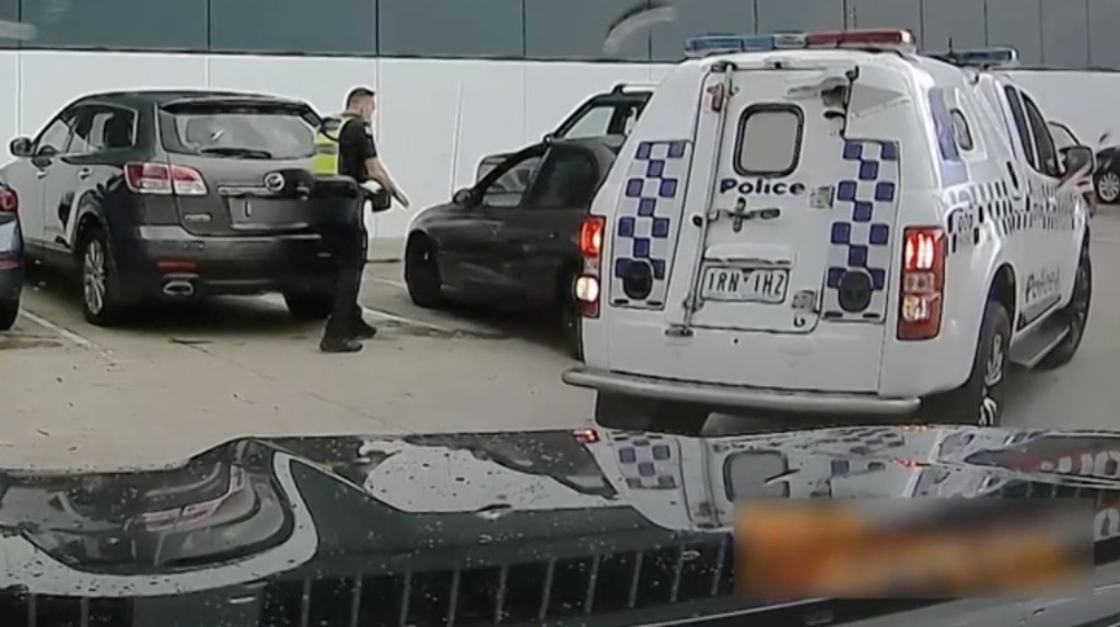 Police are searching for a driver who rammed a police car at Altona North.