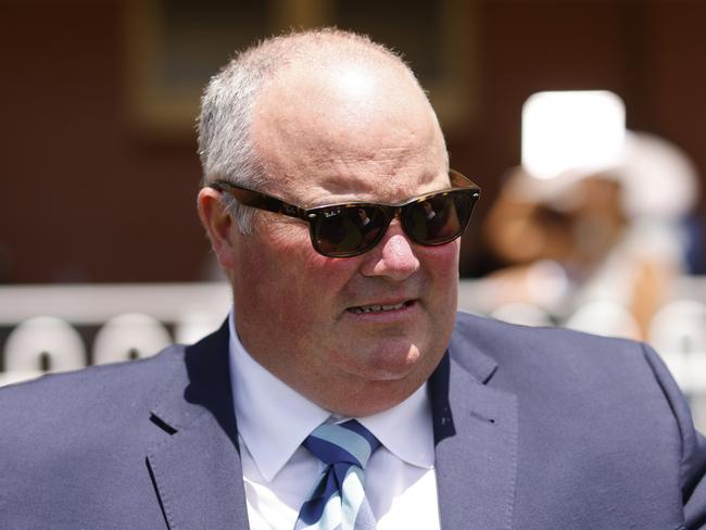 NEWCASTLE, AUSTRALIA - NOVEMBER 12: Brad Widdup looks on after winning race 1 the Nzb Airfreight Max Lees Classic with Fire Lane during Racing at Newcastle Racecourse on November 12, 2022 in Newcastle, Australia. (Photo by Mark Evans/Getty Images)