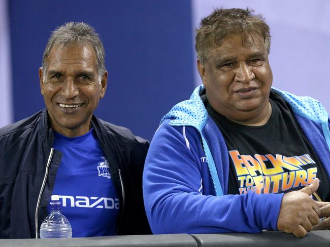 Kangaroos legends Jim (left) and Phil Krakouer.