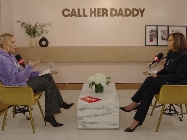 Vice President Kamala Harris sat for an interview with Alex Cooper on the sex-positive “Call Her Daddy” podcast.