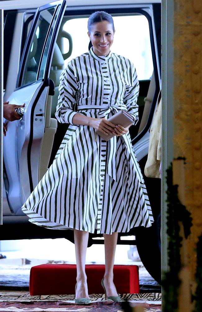 OCTOBER 26, 2018 - Where: Tonga. Wearing: Martin Grant dress and Prada clutch. Picture: Nathan Edwards