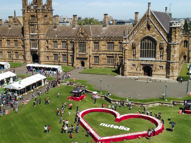 Nutella Australia has broken the record for the world’s longest line of pancakes at the University of Sydney.